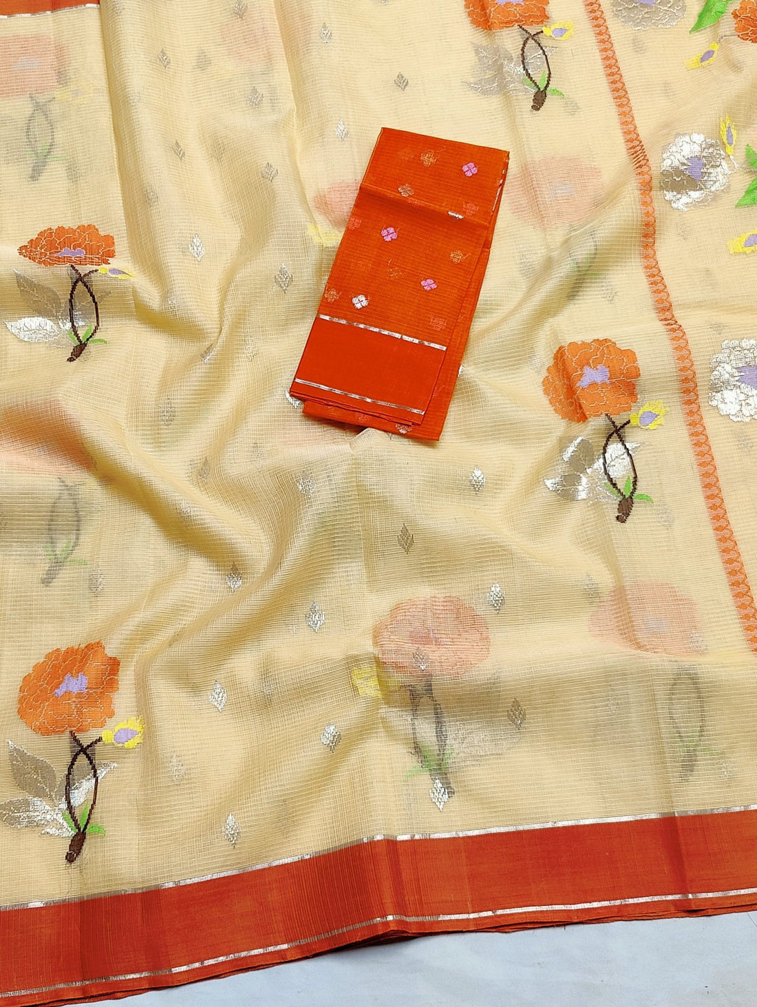 Zarf - Honey Gold Pure Zarikota Handloom GI Tagged Weaved Saree | Banarasii
