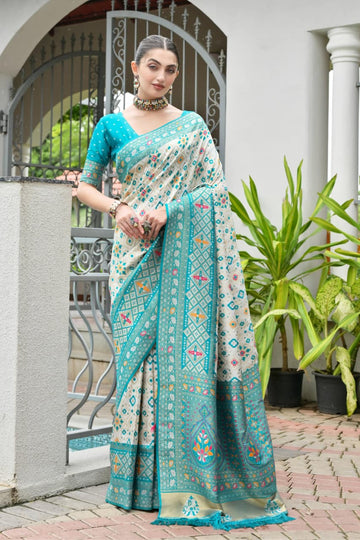 Noor - Sea Green Banarasi Silk Zari Woven Saree | Banarasii